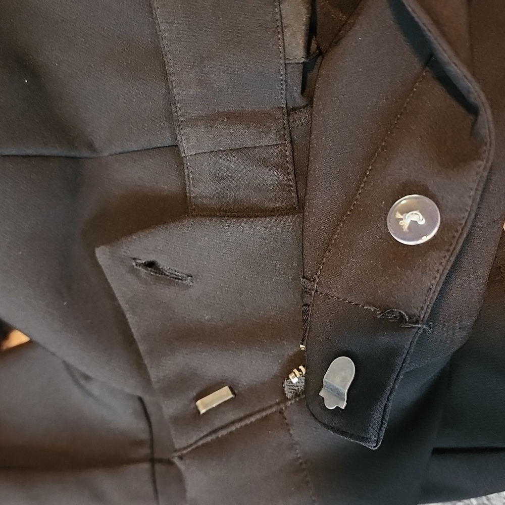 Rebecca Minkoff black cropped pants with ruffle hem-26 - Picture 4 of 8